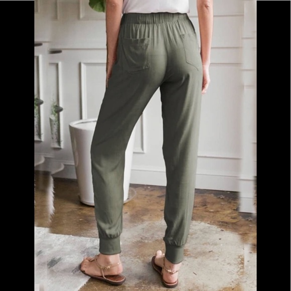 🖤- Hurter Green Drawstring Lounge Pants - Picture 2 of 4